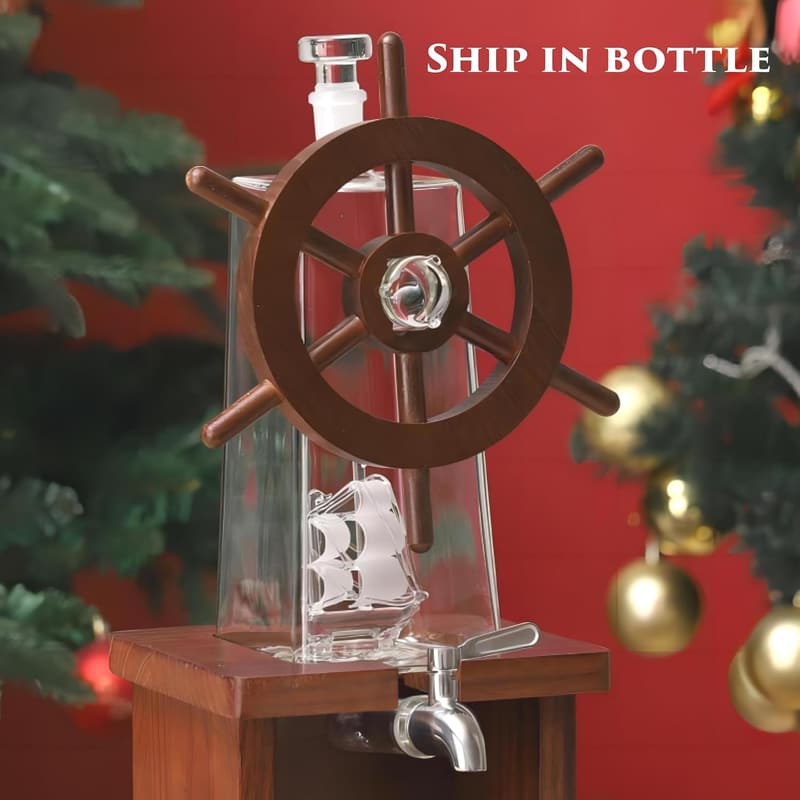 Men's Whiskey Decanter Set - 1250ml Liquor Gift