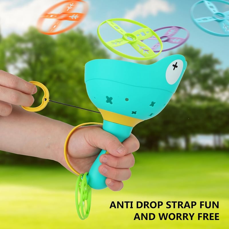 Outdoor Flying Disc Launcher for Kids Ages 4-8 - Fun Outdoor Game