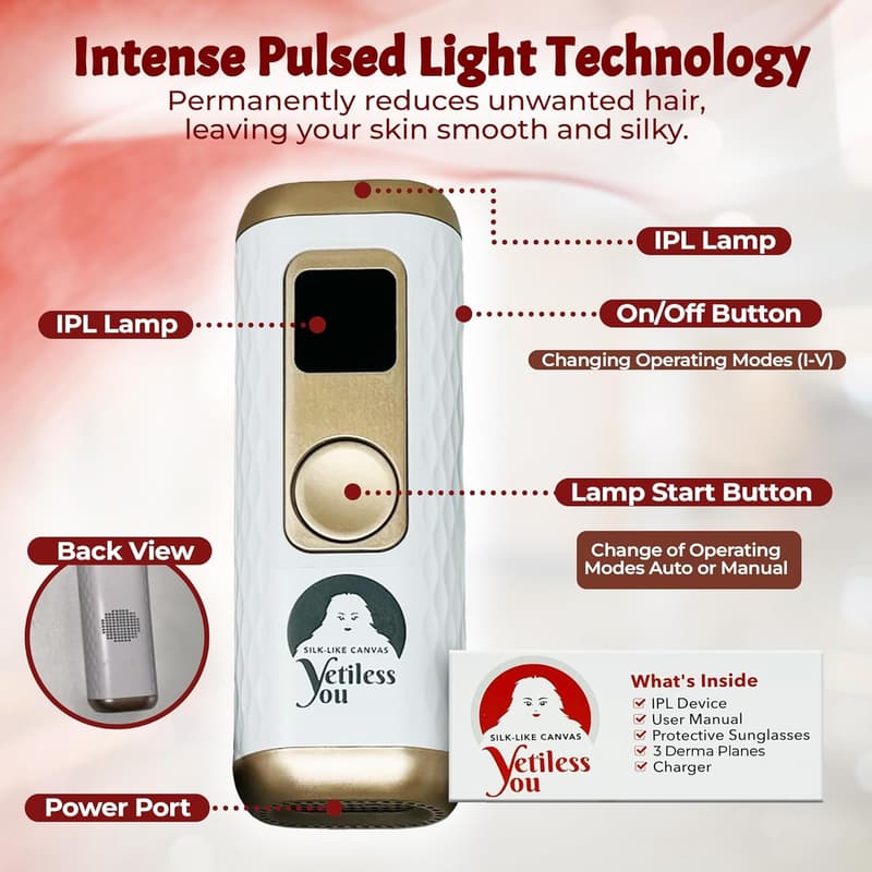At-Home IPL Hair Removal Device for Women and Men
