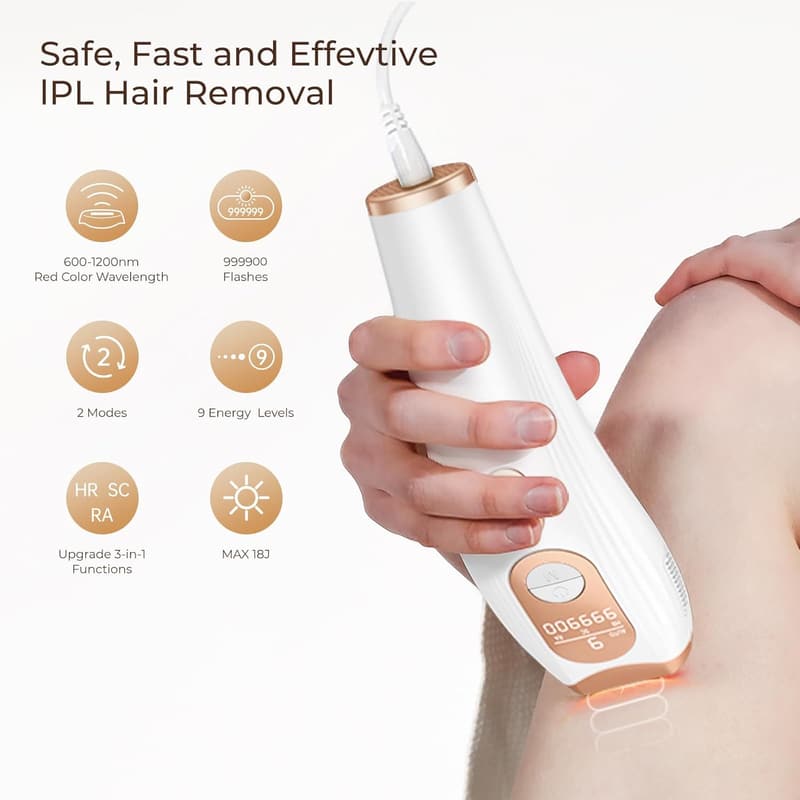 Home Laser Hair Removal Device for Women & Men, IPL Technology