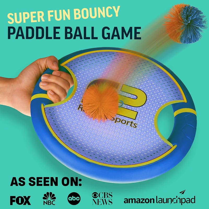 Bouncy Paddle Toss Game with Soft Foam Balls - Indoor/Outdoor Fun