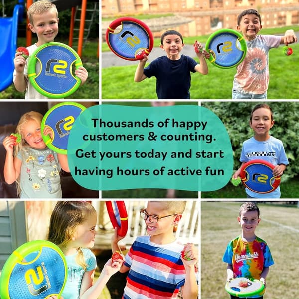 Bouncy Paddle Toss Game with Soft Foam Balls - Indoor/Outdoor Fun