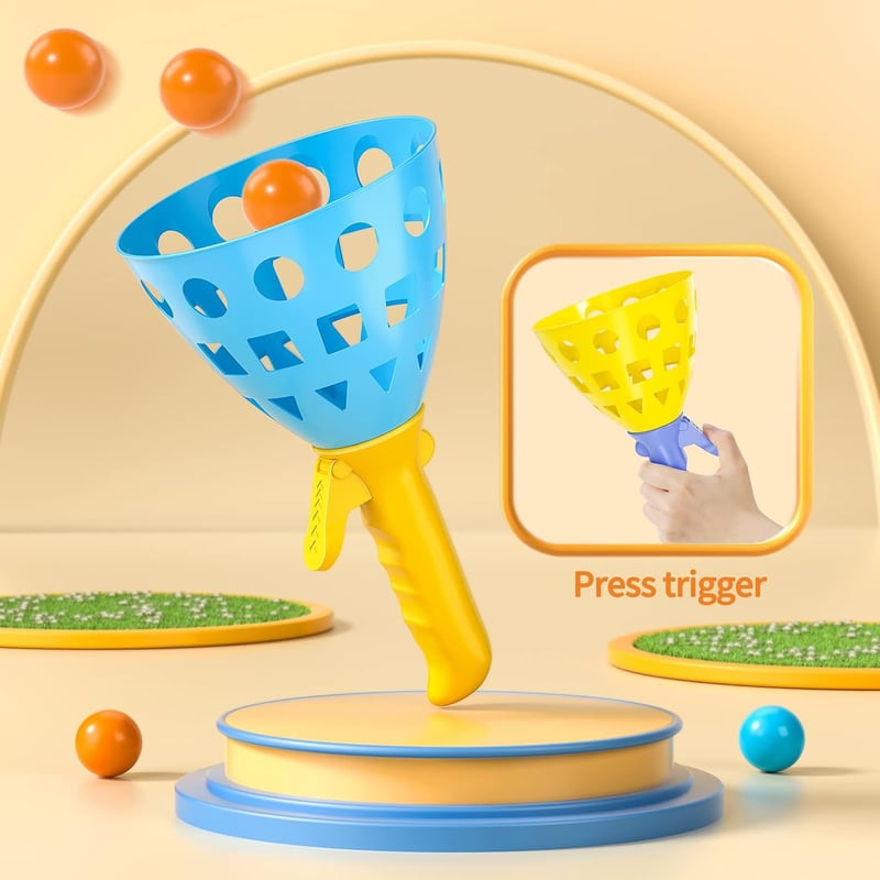 TEMI Pop Pass Catch Ball Game - Indoor/Outdoor Fun for Ages 3+
