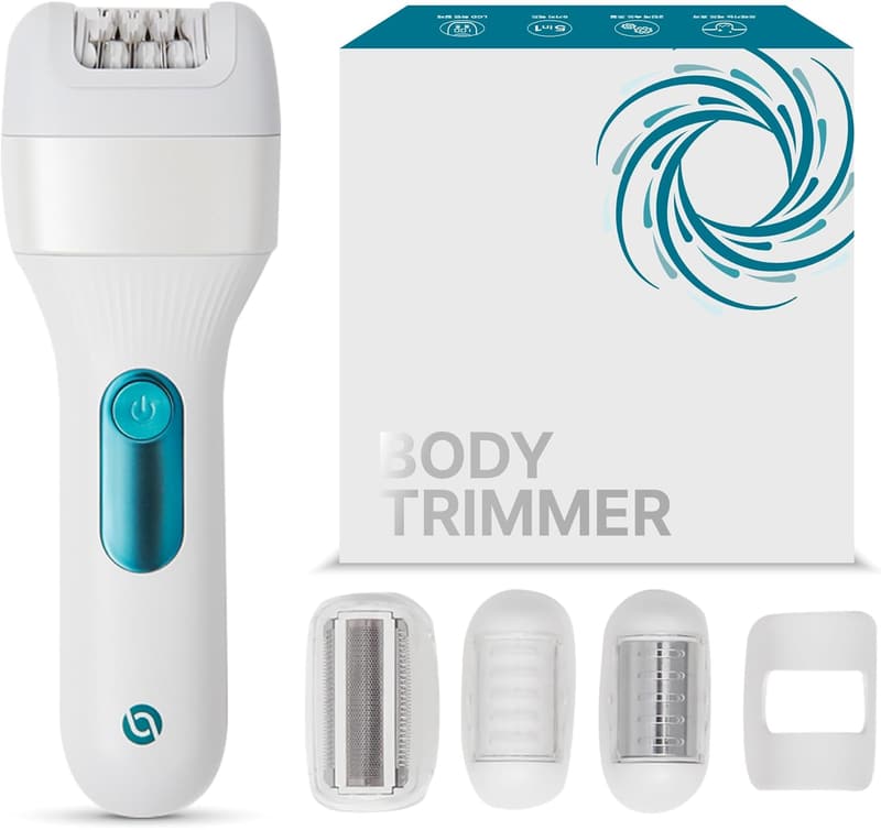 5-in-1 Cordless Epilator for Body Hair Removal, Rechargeable
