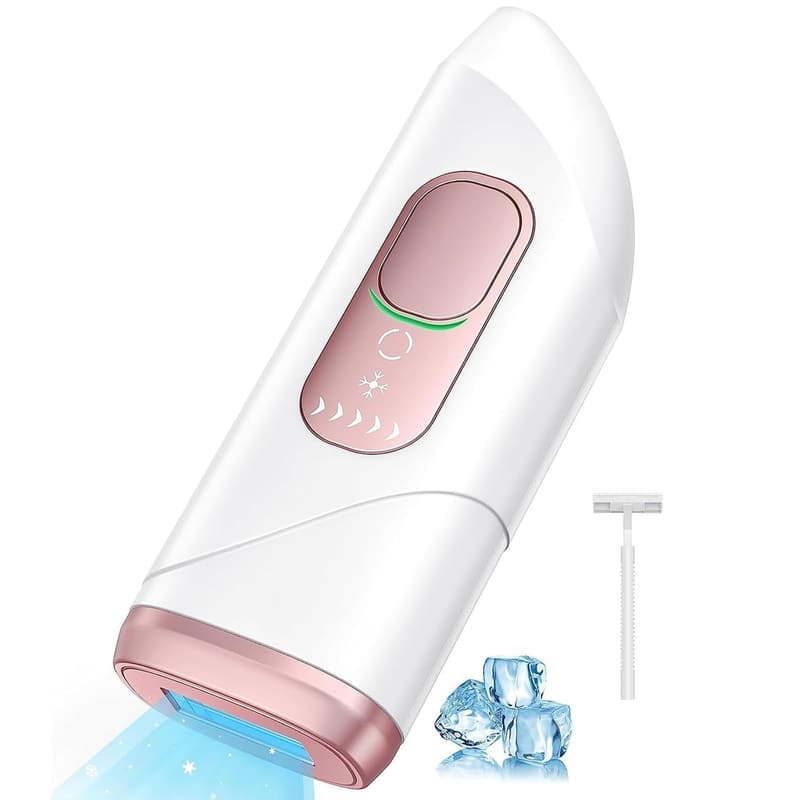 Women's Laser Hair Removal Device - 999,999 Flashes, IPL, White-Rose Gold