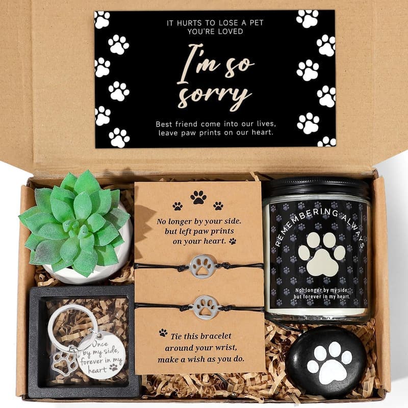 Dog Sympathy Gift Basket for Pet Loss & Memorials