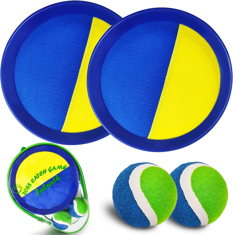 Outdoor Ball Catch Paddle Set - Family Beach Game for Kids