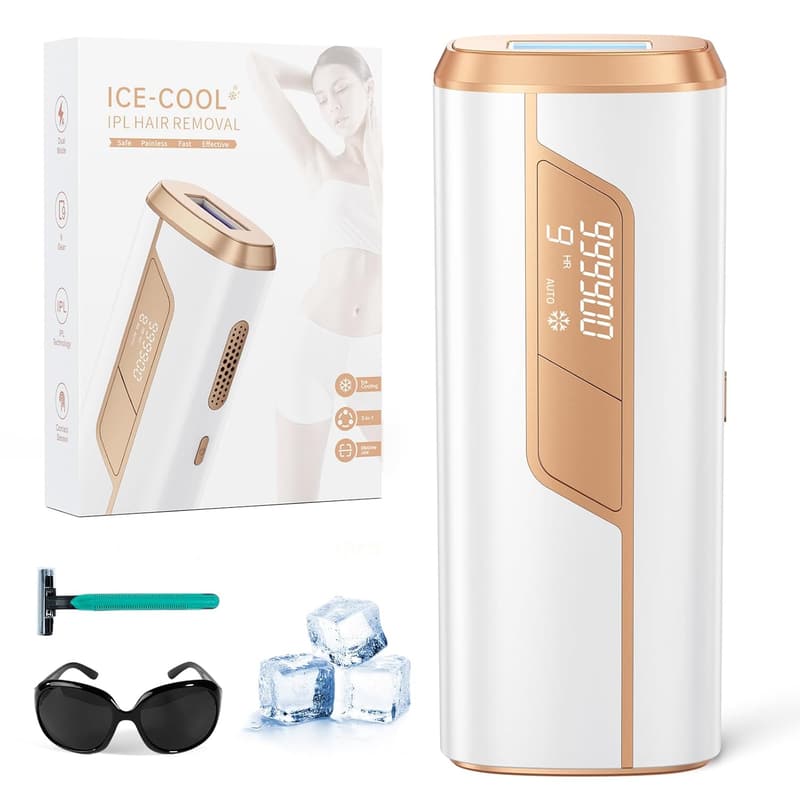 IPL Hair Removal Device for Women & Men with Ice Cooling, 999,990 Flashes