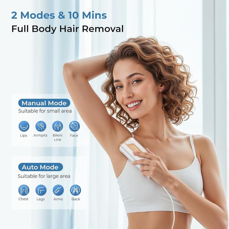 IPL Hair Removal Device for Women & Men with Ice Cooling, 999,990 Flashes