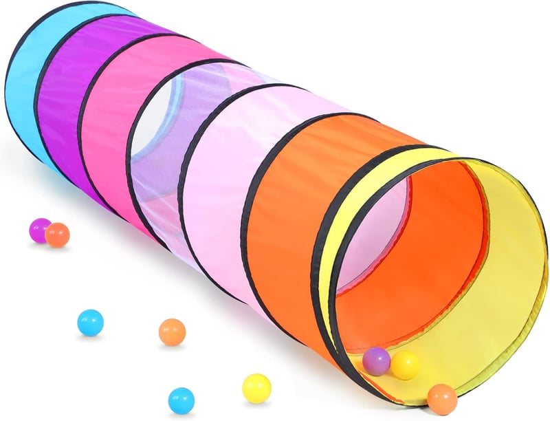 Colorful Play Tent Tunnel for Kids - Indoor/Outdoor Toy
