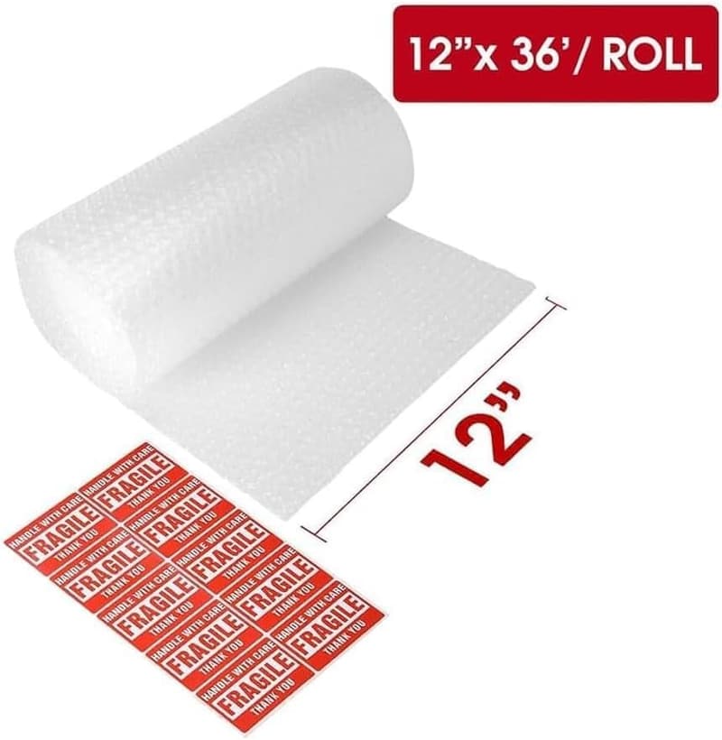 Cushioning Bubble Wrap Roll [2-Pack, 12