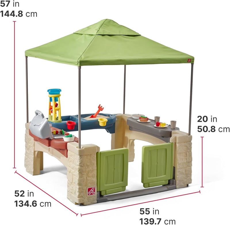 Step2 All Around Patio Playset with Canopy for Toddlers
