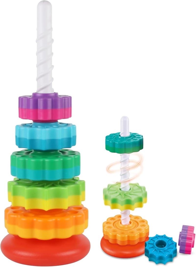Rainbow Ring Stacking Toy for Babies 6-12 Months
