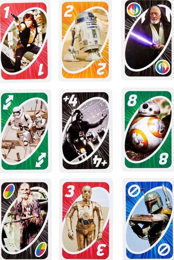 UNO Star Wars Card Game - 112 Cards & Unique Wild Card