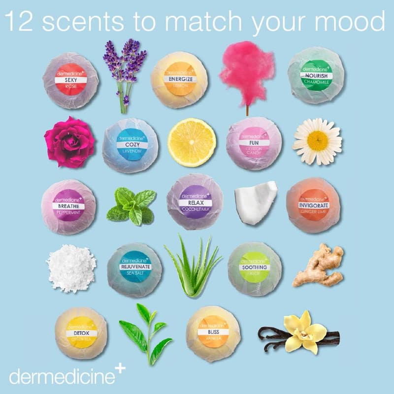 Relaxing All-Natural Bath Bomb Gift Set for Women - 12 Pack