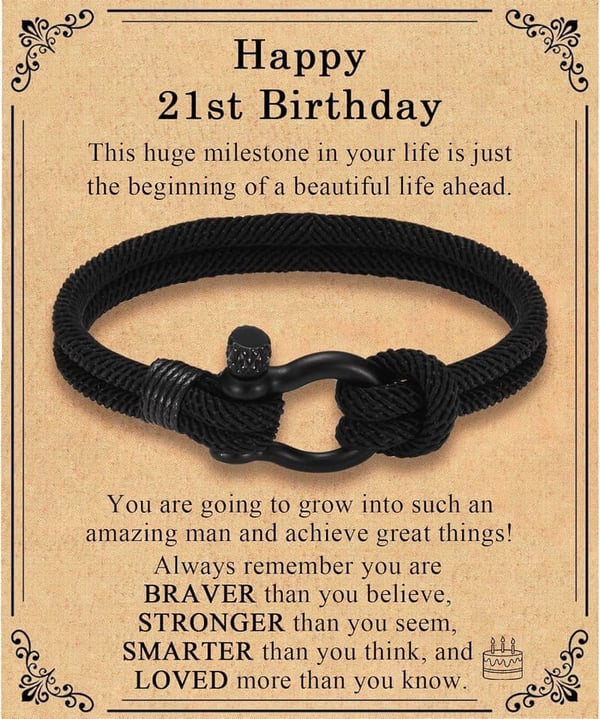 Boys' Birthday Bracelet Gift for Ages 13-21