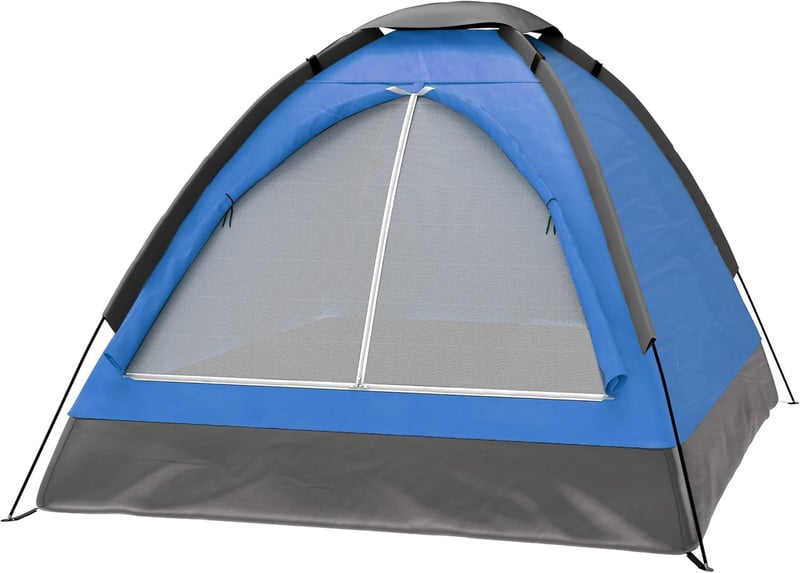 2-Person Camping Tent with Rain Fly and Carrying Bag