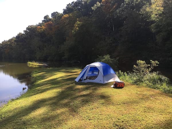 4-Person Ozark Trail Family Cabin Tent (Blue/White)