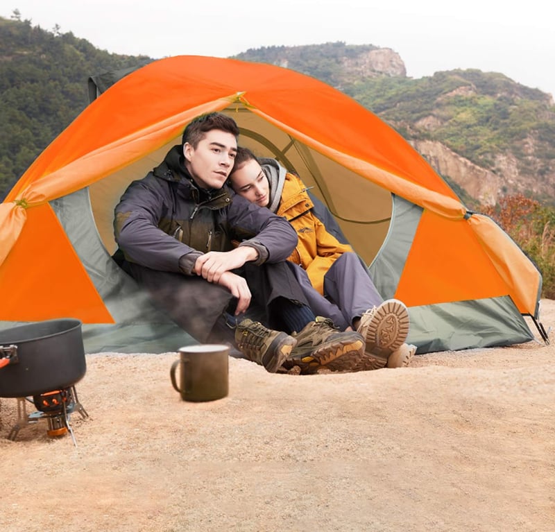 Lightweight Double Layer Camping Tent for Family Outdoor Use