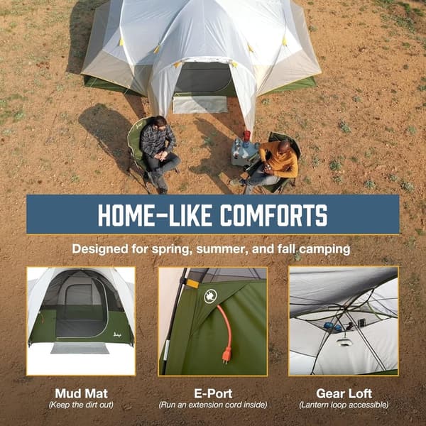 Aspen Grove 8-Person Family Camping Tent with Room Divider
