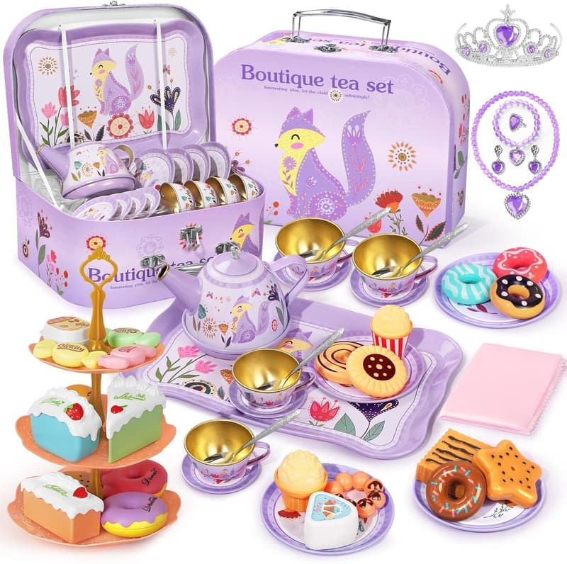 Princess Tea Party Set - 49PCS Toy for Kids Age 3-8
