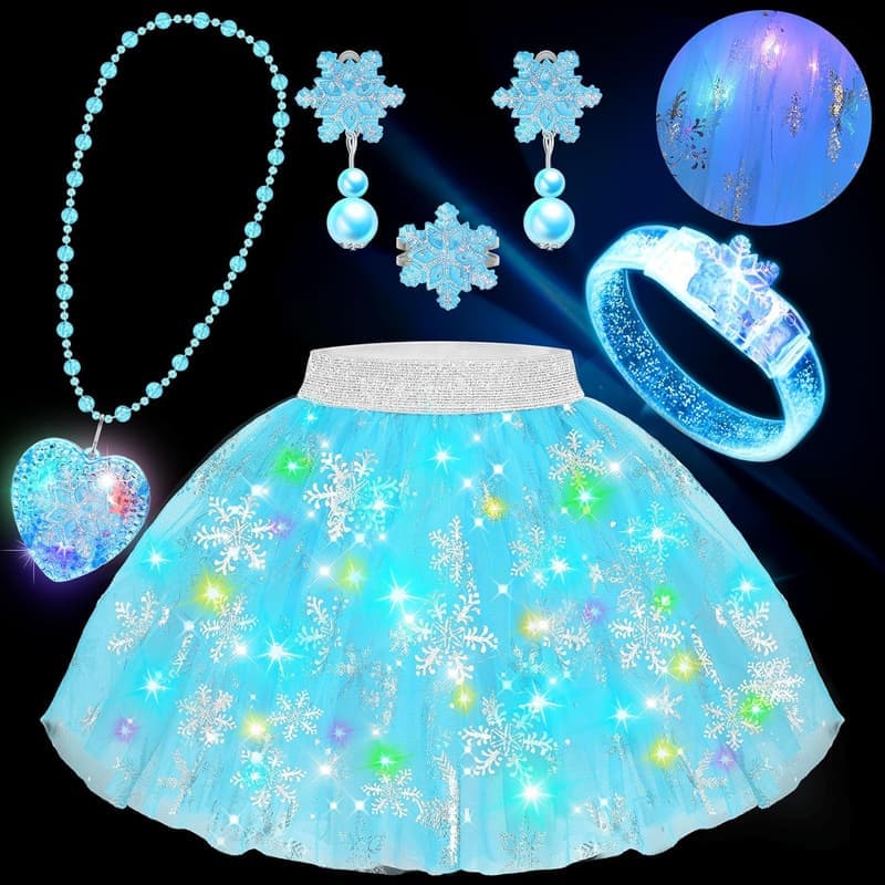 Light Up Princess Dress for Girls 4-6, Birthday Gift