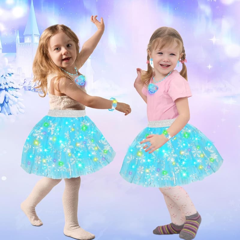 Light Up Princess Dress for Girls 4-6, Birthday Gift
