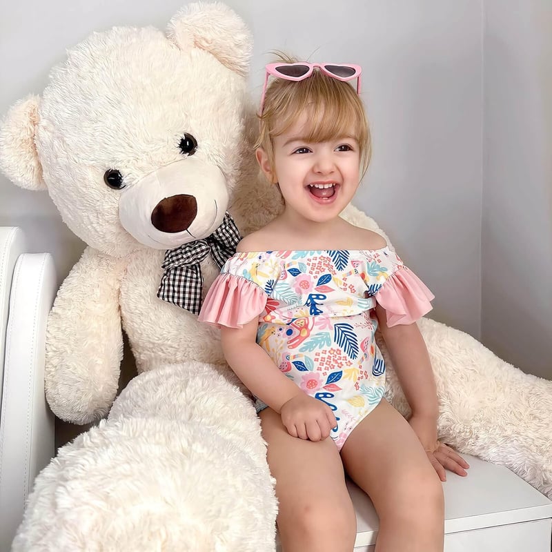 4ft Giant Teddy Bear - Plush Stuffed Animal for Baby Showers