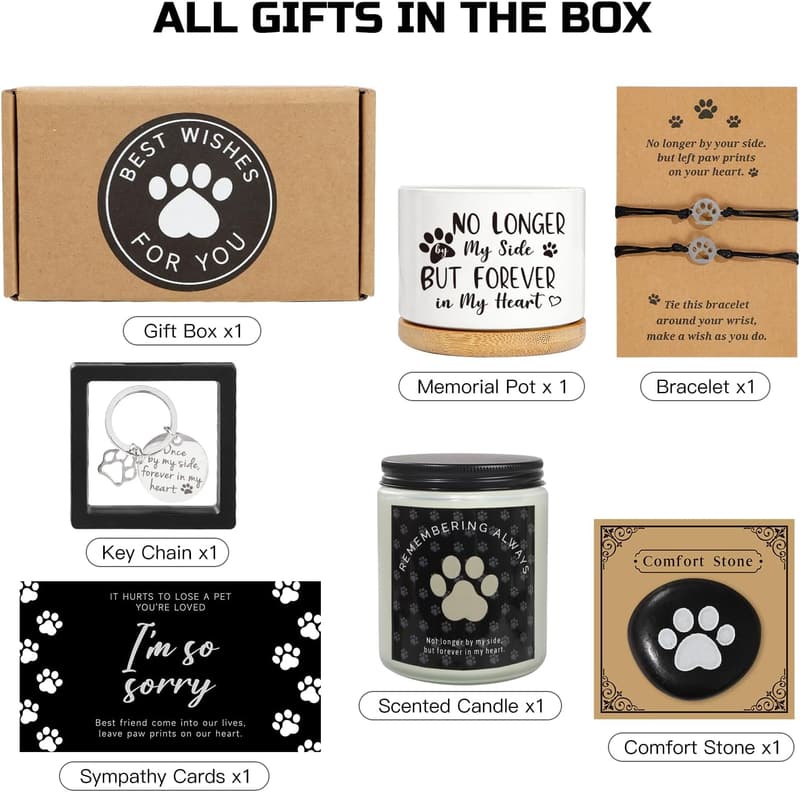 Dog Memorial Sympathy Gift Box for Pet Loss