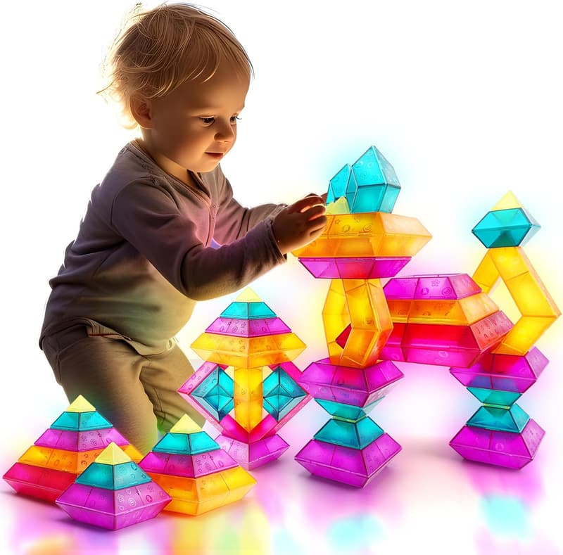 30-Pc STEM Building Block Set for Toddlers 18+ Months
