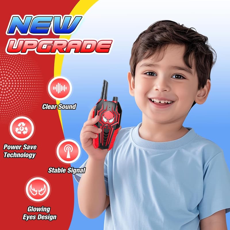 Kids 2-Pack Walkie Talkies for Outdoor Play, Ages 3-8