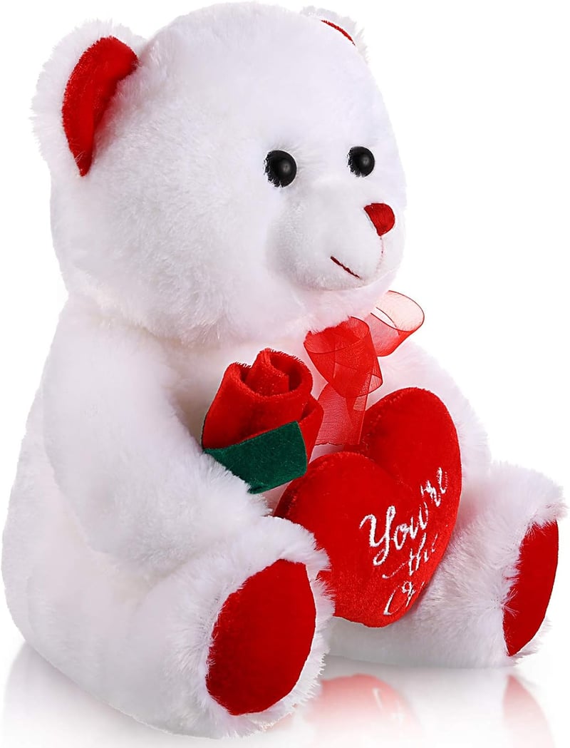 Valentine's Day Cute 10-Inch Plush Bear Holding Heart