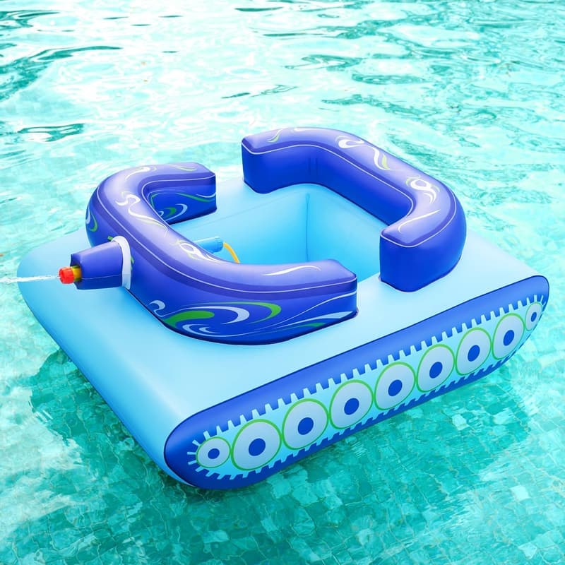Inflatable Tank Pool Float with Water Gun for Kids