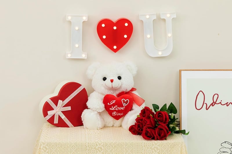 I Love You Teddy Bear - 12-Inch Soft Plush Gift