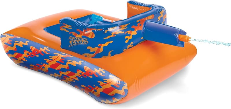 Nerf Super Soaker Inflatable Pool Float with Mega Blaster