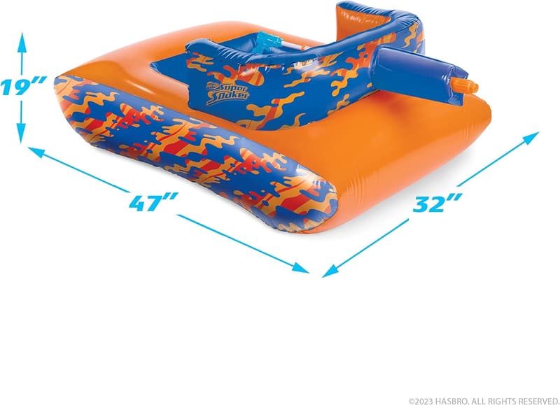 Nerf Super Soaker Inflatable Pool Float with Mega Blaster