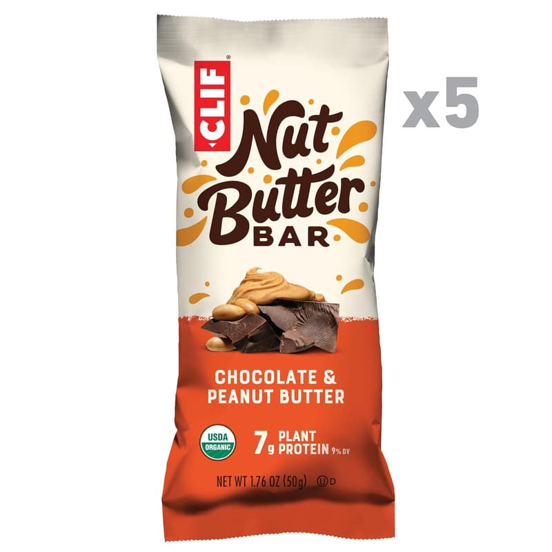 Organic Chocolate Peanut Butter Energy Bars - 5 Pack