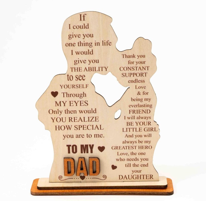 Best Dad Ever Wooden Sign Gift from Daughter