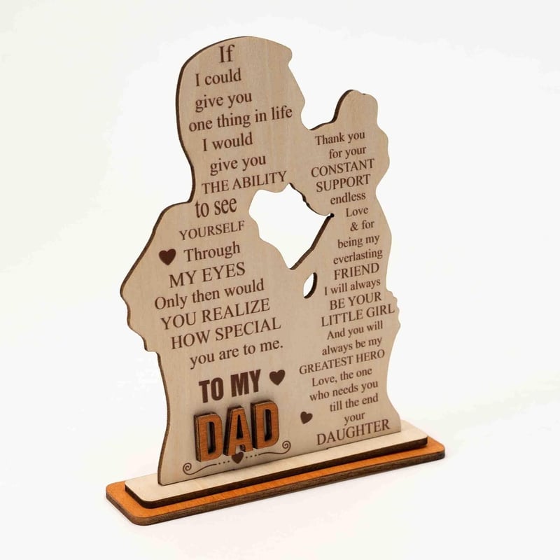 Best Dad Ever Wooden Sign Gift from Daughter