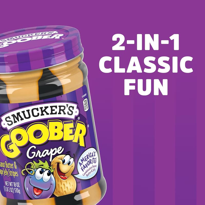 Smucker's Goober Peanut Butter & Grape Jelly, 18 oz