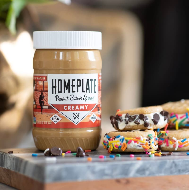 HomePlate Creamy Peanut Butter - 1 lb, Non-GMO, No Stir