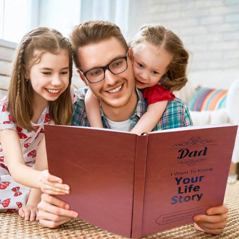 Father's Day Guided Journal for Dad - Life Story Book Gift