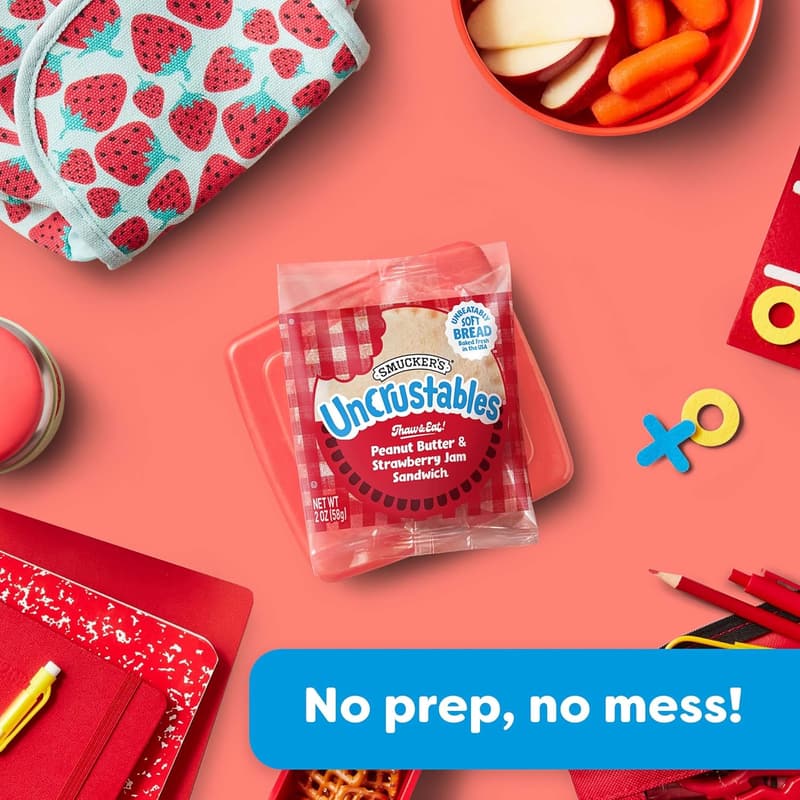 Frozen Peanut Butter & Strawberry Jam Sandwiches, 4 Count