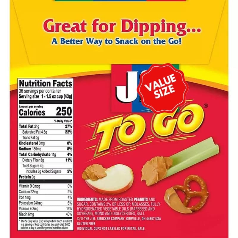 Creamy Peanut Butter Cups - 36 Count with Spoon
