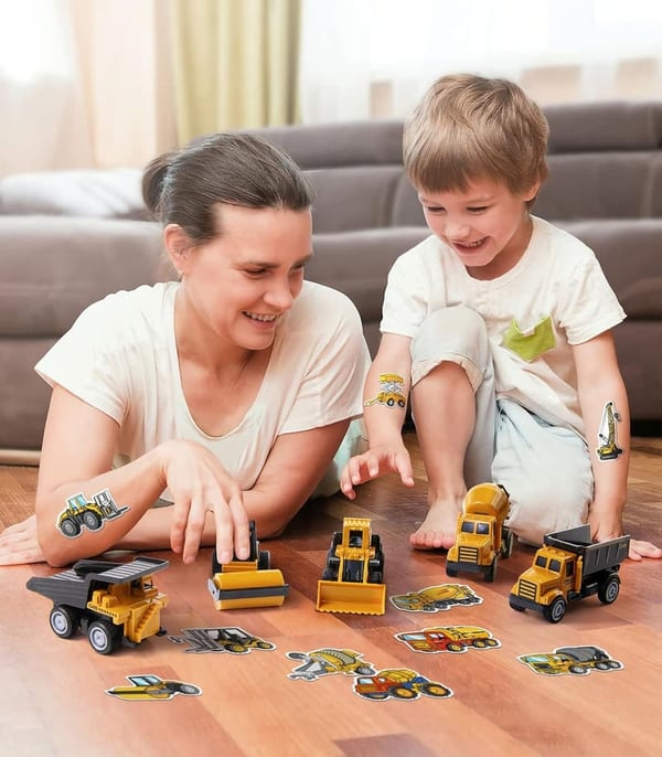 Construction Playset for Kids - Die Cast Truck & Excavator Toys