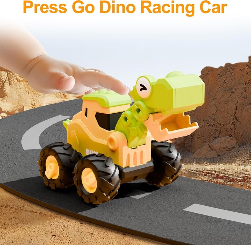 Dinosaur Truck Toy Set for Toddlers – Birthday Gift for Ages 18M-5Y
