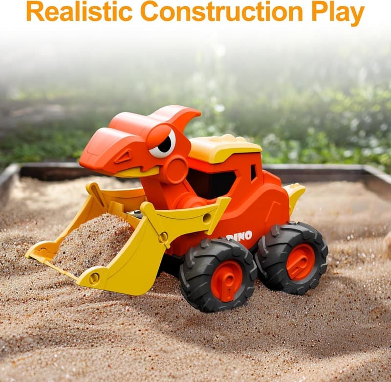 Dinosaur Truck Toy Set for Toddlers – Birthday Gift for Ages 18M-5Y