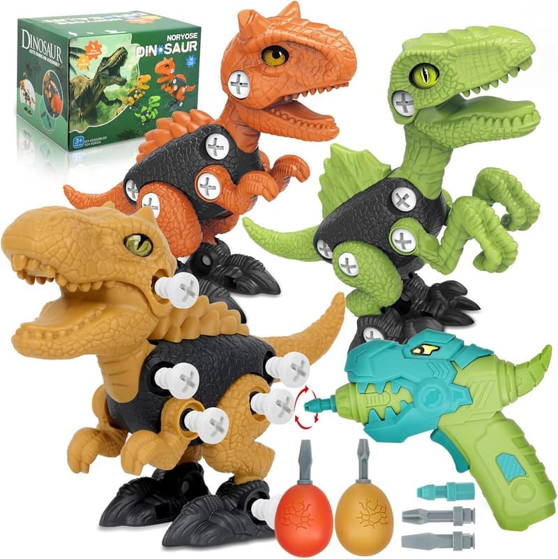STEM Dinosaur Building Toys with Electric Drill for Kids