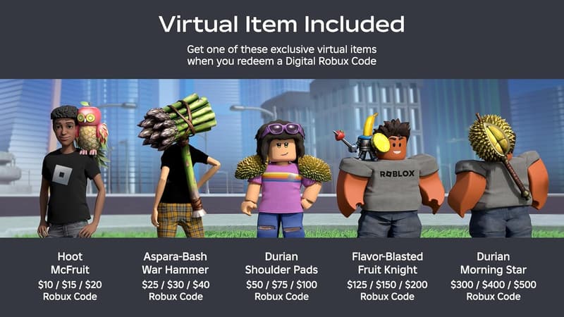 Roblox Gift Card - 2,500 Robux with Exclusive Virtual Item