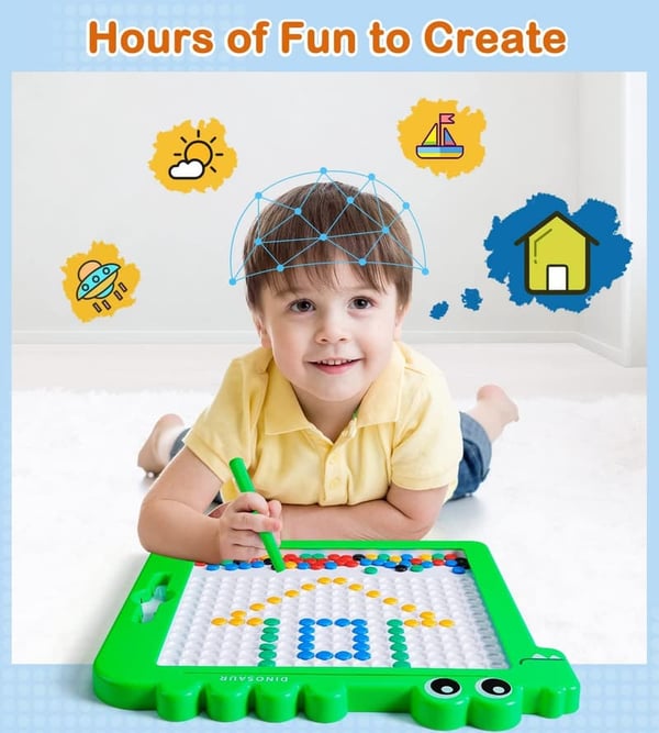 Magnetic Doodle Board for Kids 2-6 - Educational Dinosaur Toy
